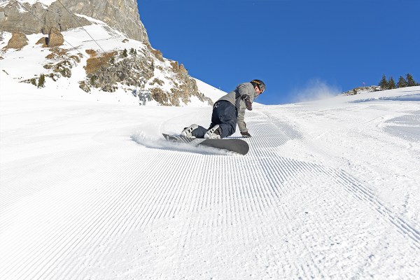 Snowboarder in Braunwald