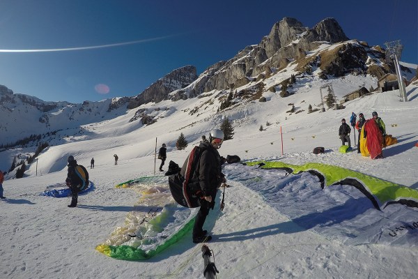 Winter Gleitschirm-Startplätze
